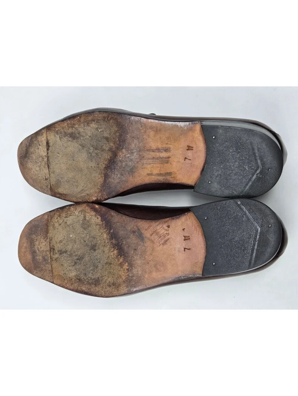 Bally Franco 2 Brown Leather Loafers Snake Skin Mens 7 Wide